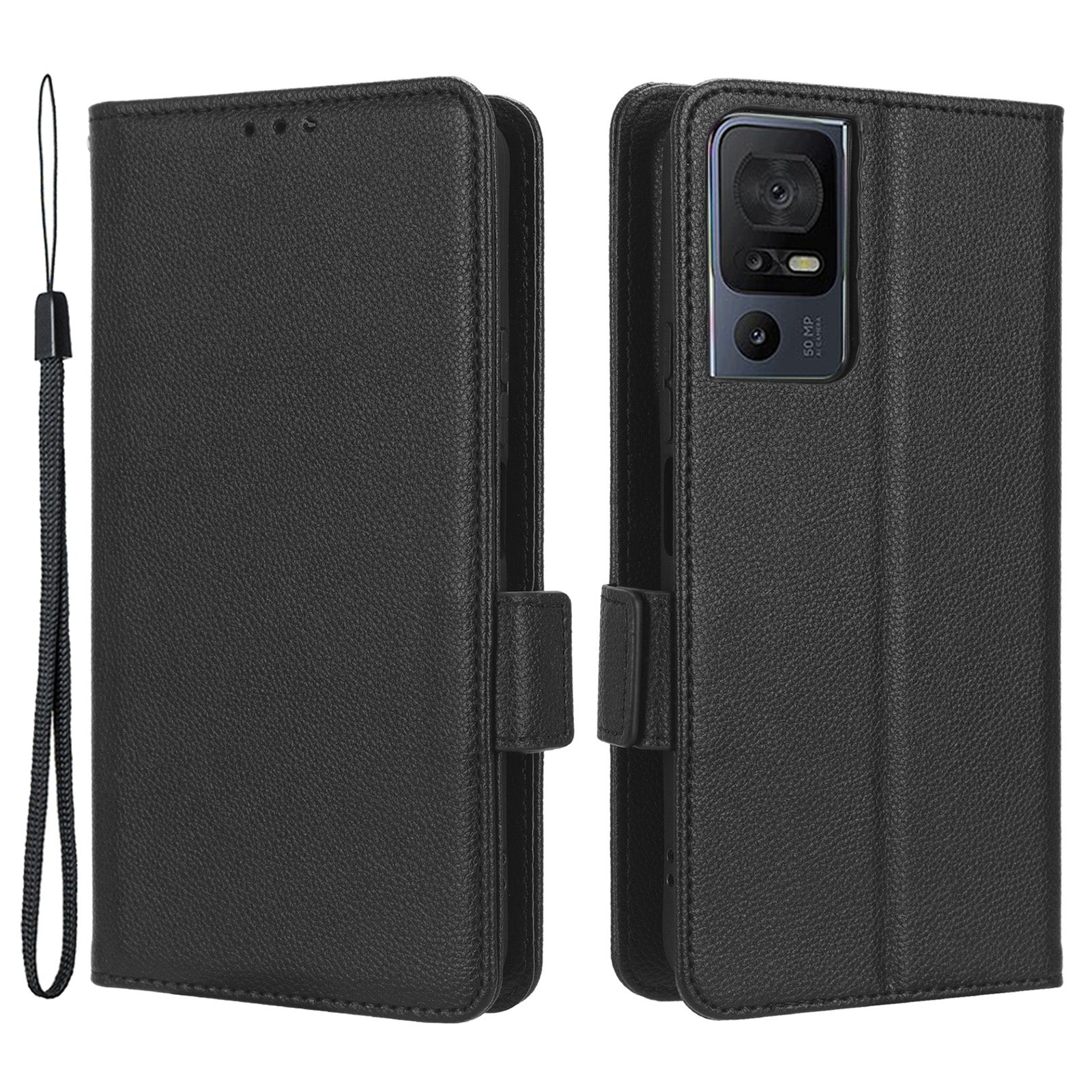 Anti-fall Leather Phone Case for TCL 40 SE Magnetic Litchi Texture Protective Cell Phone Cover with Wallet Stand Anti-fall Leather Phone Case for TCL 40 SE Magnetic Litchi Texture Protective Cell Phone Cover with Wallet Stand